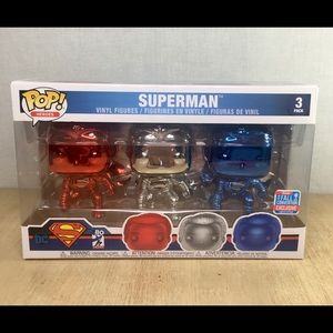 Funko Superman Justice League Chrome 3 Pack 2018